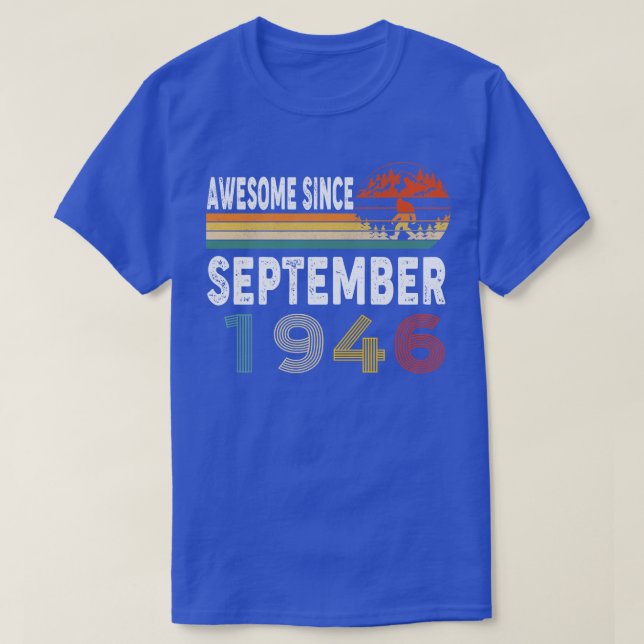Fantastisk sedan september 1946 t shirt (Design framsida)