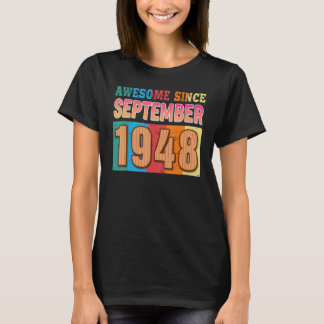 Fantastisk sedan september 1948 74 år gammal 74:e  t shirt