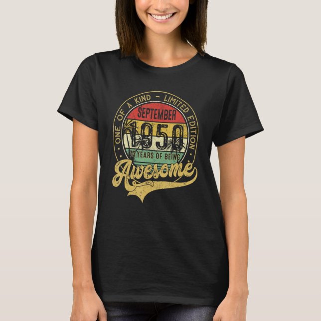 Fantastisk sedan september 1950 t shirt (Framsida)