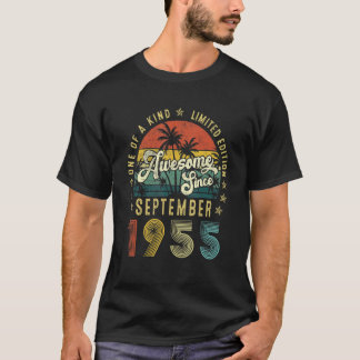 Fantastisk sedan september 1955 Vintage 67:e födel T Shirt