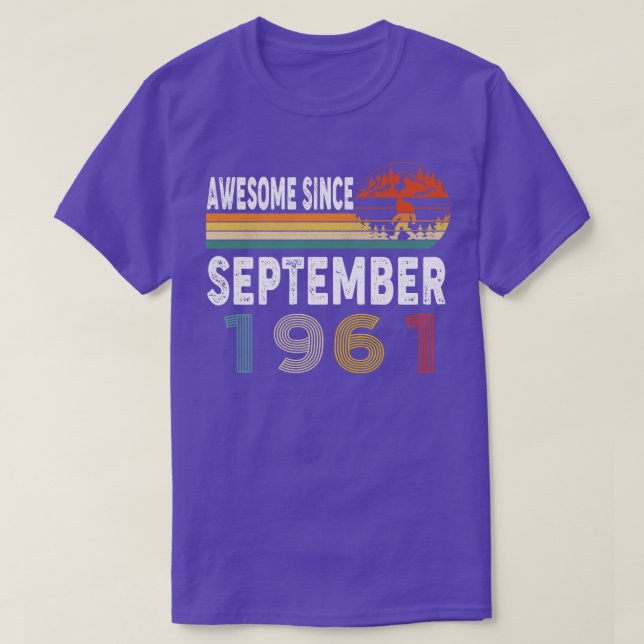 Fantastisk sedan september 1961 t shirt (Design framsida)