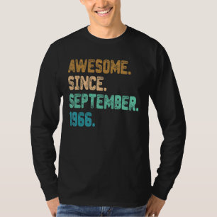 Fantastisk sedan september 1966 Vintage 56:e födel T Shirt
