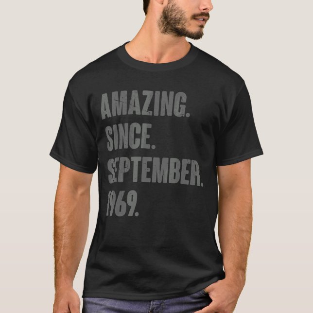 Fantastisk sedan september 1969 53 år gamla 53:e f t shirt (Framsida)