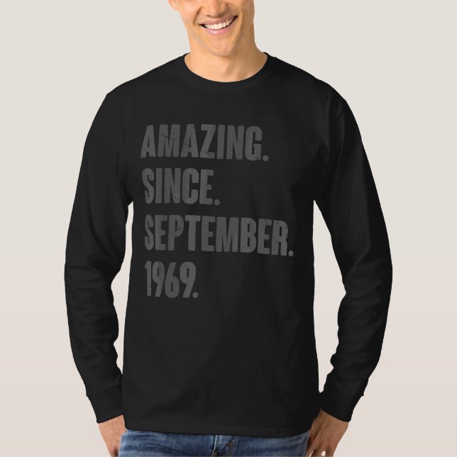 Fantastisk sedan september 1969 53 år gamla 53:e f t shirt (Framsida)