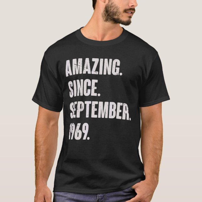 Fantastisk sedan september 1969 53 år gamla 53:e f t shirt (Framsida)