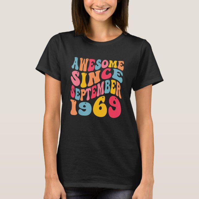 Fantastisk sedan september 1969 53 år Retro 53:e B T Shirt (Framsida)