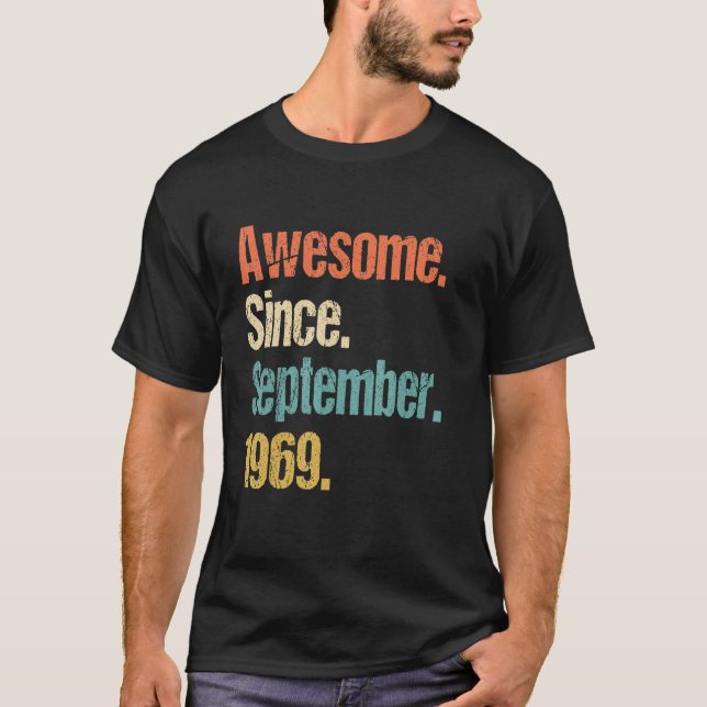 Fantastisk sedan september 1969 53:e födelsedagen  t shirt (Framsida)