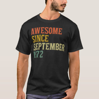 Fantastisk sedan september 1972 50:e födelsedagen  t shirt