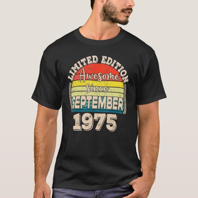 Fantastisk sedan september 1975 Born i september P T Shirt (Framsida)