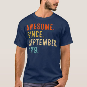 Fantastisk sedan september 1979 Vintage 43:e födel T Shirt
