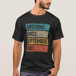 Fantastisk sedan september 1987 Vintagens 35e föde T Shirt
