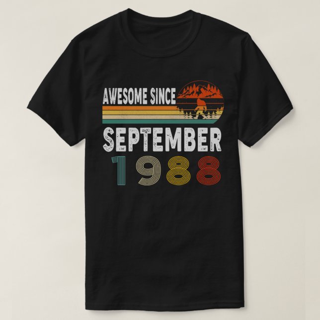 Fantastisk sedan september 1988 t shirt (Design framsida)