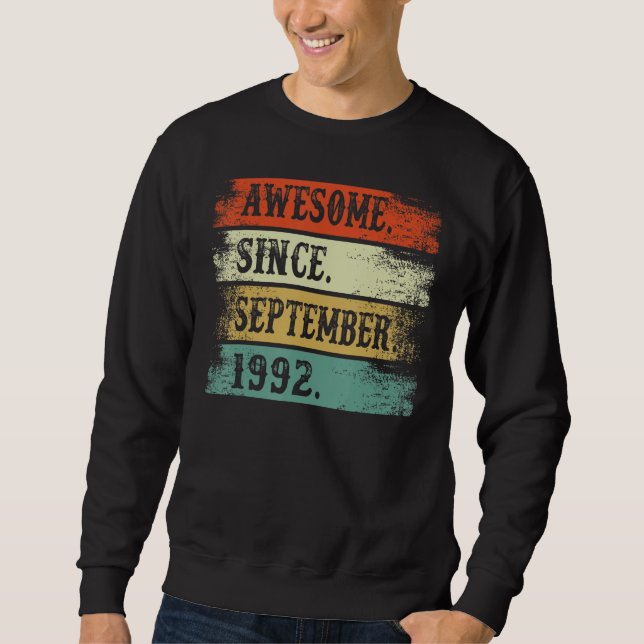Fantastisk sedan september 1992 30 år gammal 30:e  lång ärmad tröja (Framsida)