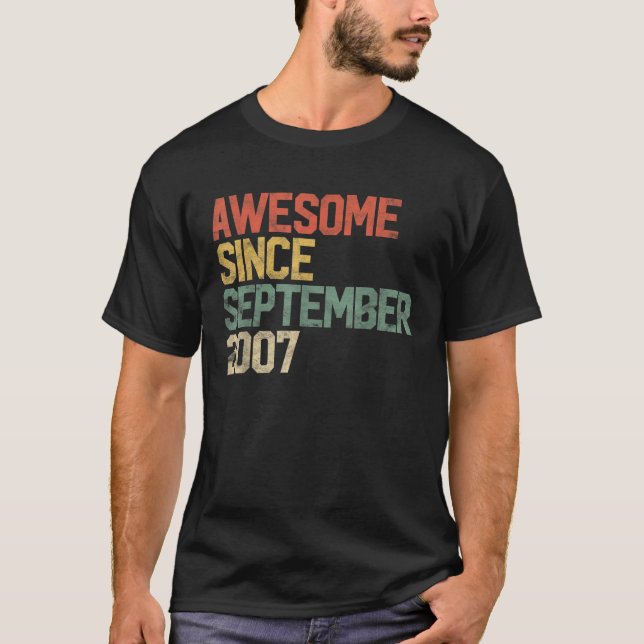 Fantastisk sedan september 2007 13:e födelsedagspr t shirt (Framsida)