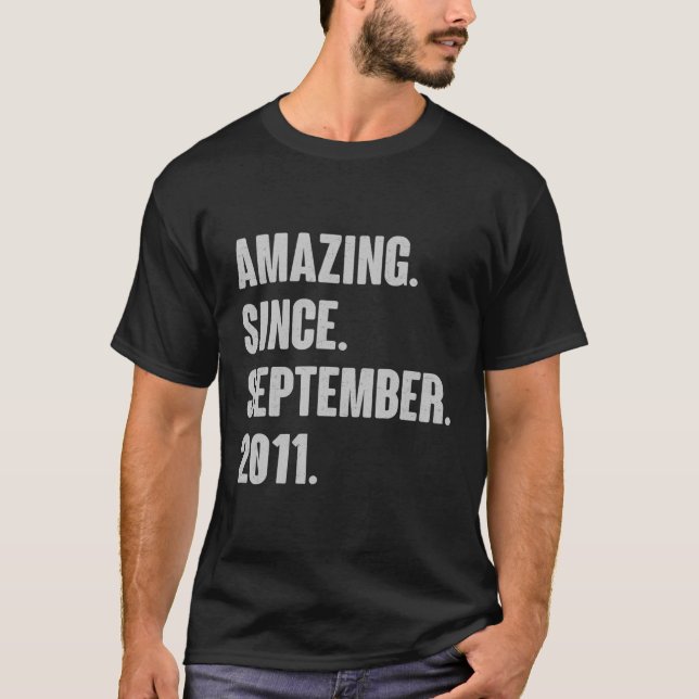 Fantastisk sedan september 2011 födelsedag för 10 t shirt (Framsida)