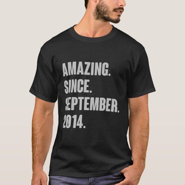 Fantastisk sedan september 2014 födelsedag för 7 å t shirt (Framsida)