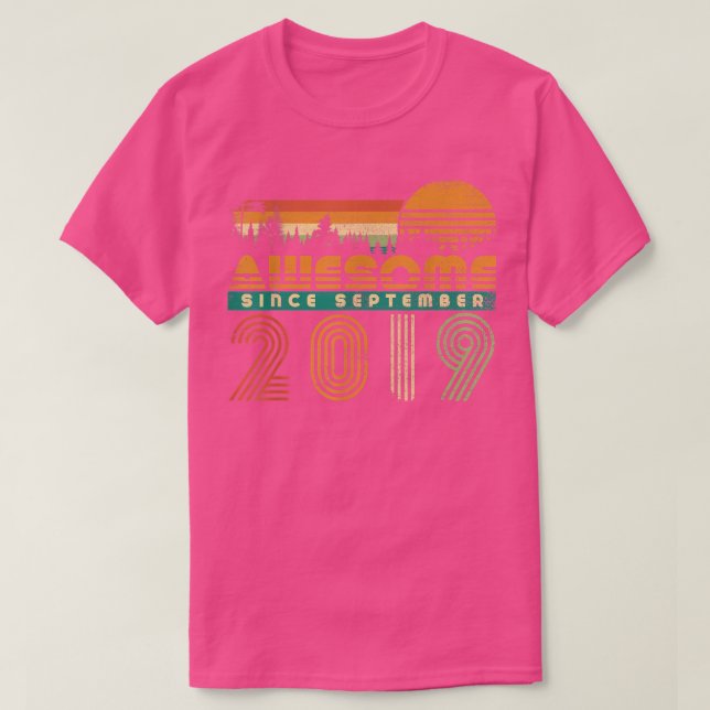 Fantastisk sedan september 2019 har Kids Boys Girl T Shirt (Design framsida)