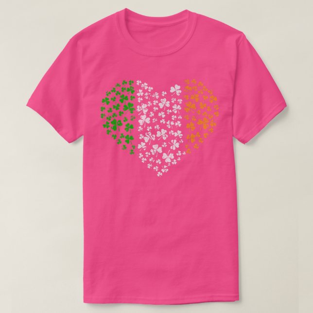 Fantastisk Shamrock Heart St T Shirt (Design framsida)