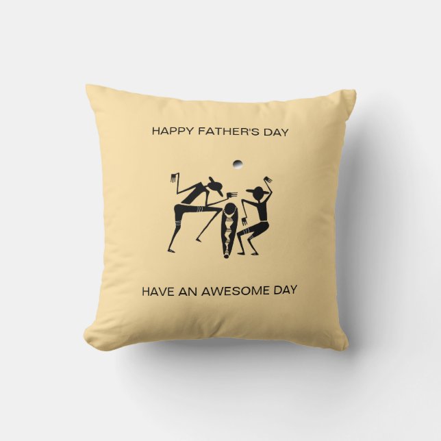 Fantastisk Silhouette Dancers Fars dag Kudde (Framsida)