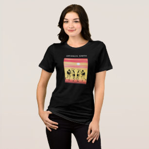 Fantastisk Silhouette Sunset Break Dance T-Shirt