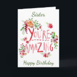 FANTASTISK SISTER PÅ BIRTHDAG-Kortet Kort<br><div class="desc">SKICKA "DIN SISTER" DET HÄR "FANTASTISK CARD" OCH DU KAN LÄGGA TILL HENNES ÅLDER OM DU VILL... . SOM ALLTID PÅ MIN KORT. TACK FÖR ATT JAG STOPPADE ETT AV MINA ÅTTA LAGER!!!!</div>