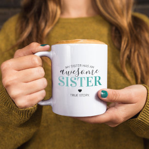 Fantastisk Sister Teal Gått för systrar Kaffemugg