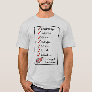 Fantastisk sju syndar t-shirt