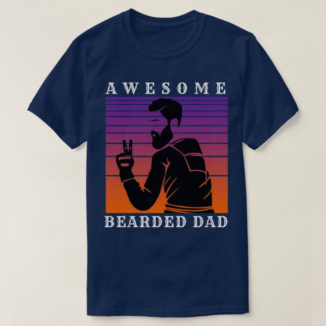 Fantastisk skäggig Pappa 32 T Shirt (Design framsida)