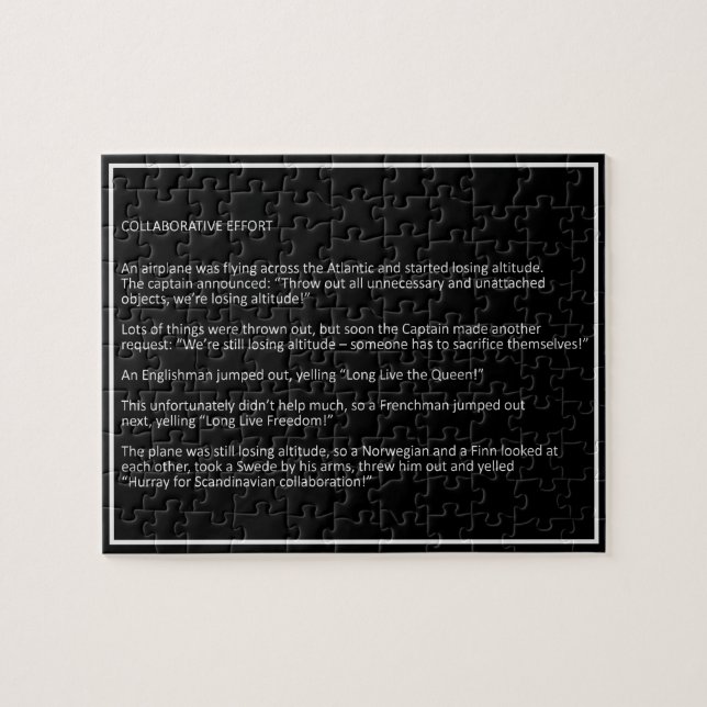 Fantastisk skämt anpassningsbar färg puzzel 5 pussel (Horisontell)
