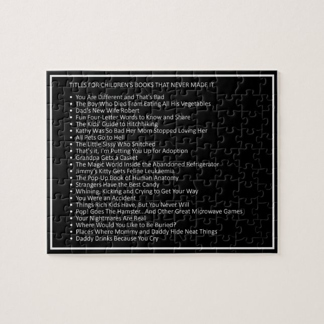 Fantastisk skämt anpassningsbar färg puzzel 8 pussel (Horisontell)