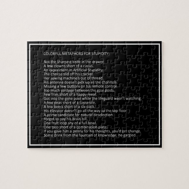 Fantastisk skämt anpassningsbar färg puzzel 9 pussel (Horisontell)