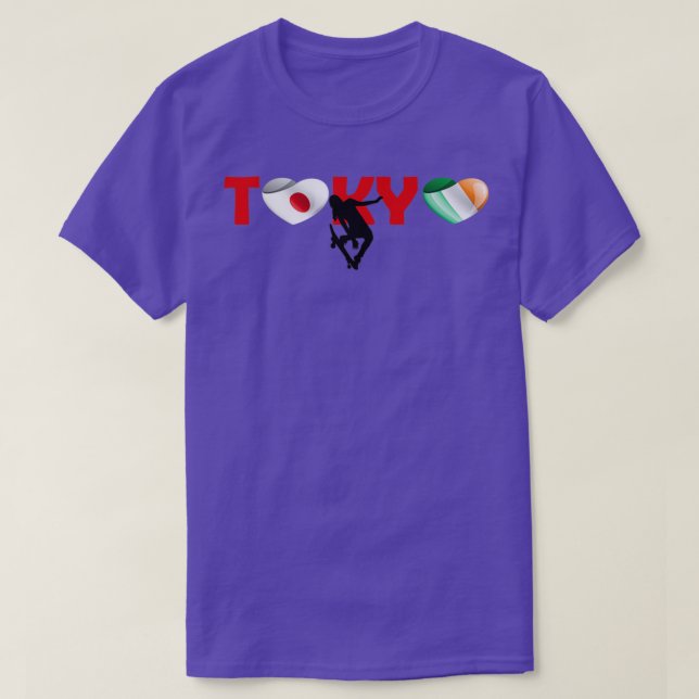 Fantastisk Skateboarding Team i Tokyo Team Ireland T Shirt (Design framsida)