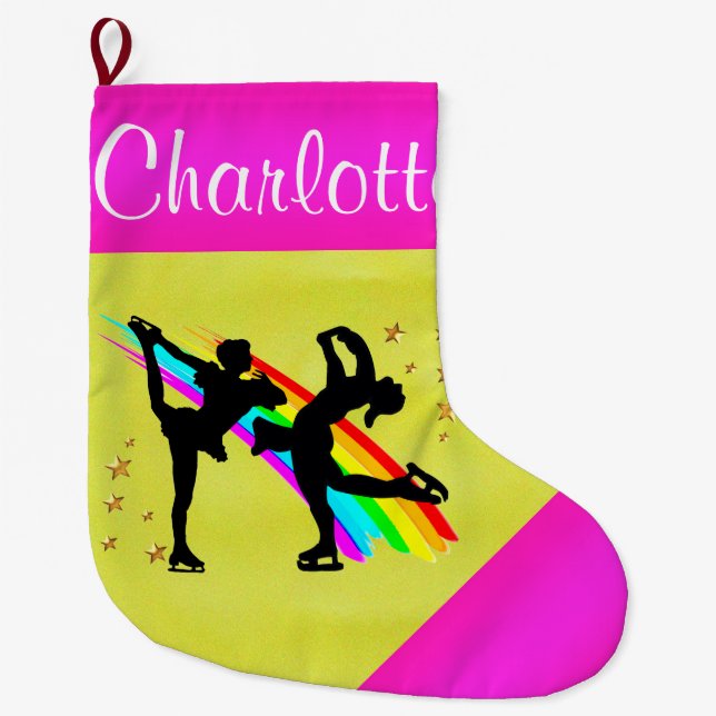 FANTASTISK SKATING PERSONLIG CHRISTMAS STOCKING STOR JULSTRUMPA (Framsidan)