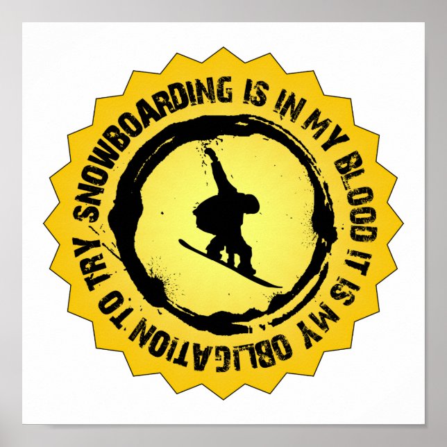 Fantastisk snöbordning poster (Framsidan)