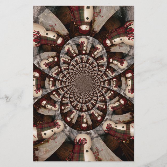 Fantastisk Snögubbe Brevpapper (Framsida)