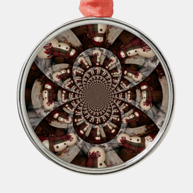 Fantastisk Snögubbe Julgransprydnad Metall (Framsidan)