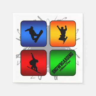 Fantastisk Snowboarding Urban Stil Pappersservett