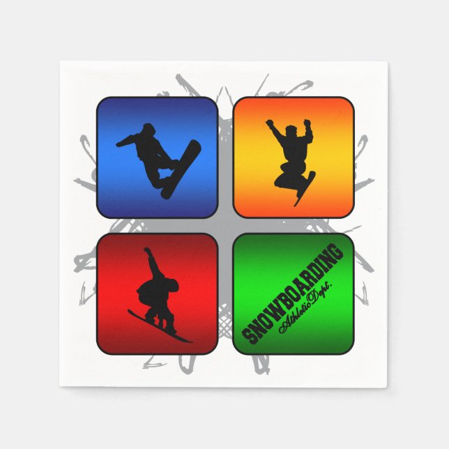 Fantastisk Snowboarding Urban Stil Pappersservett (Framsidan)