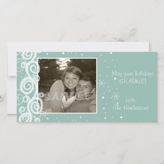 Fantastisk snöyra julkort (Framsida)