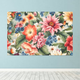 Fantastisk Sofistikerade färgade sommarblommor Canvastryck