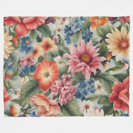 Fantastisk Sofistikerade färgade sommarblommor Fleecefilt