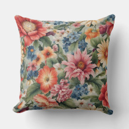 Fantastisk Sofistikerade färgade sommarblommor Kudde