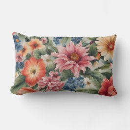 Fantastisk Sofistikerade färgade sommarblommor Lumbarkudde