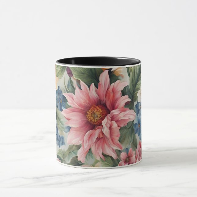 Fantastisk Sofistikerade färgade sommarblommor Mugg (Center)