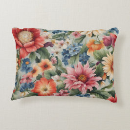 Fantastisk Sofistikerade färgade sommarblommor Prydnadskudde