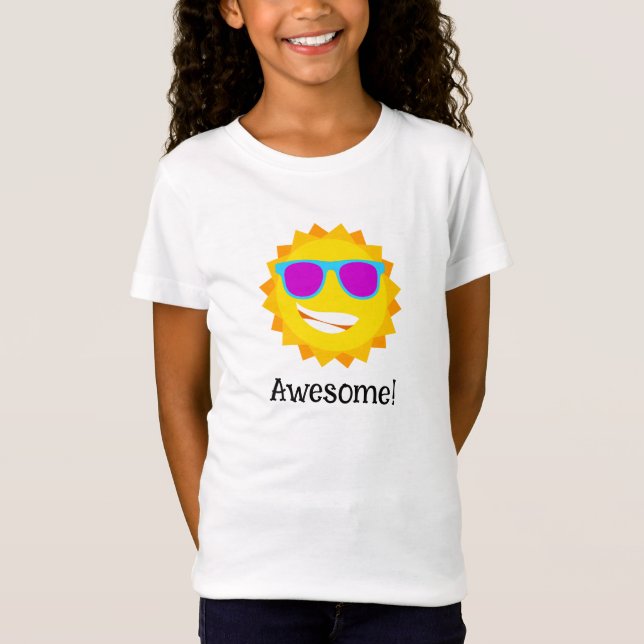 fantastisk! Solskin Tecknad T-shirt för flicka (Framsida)