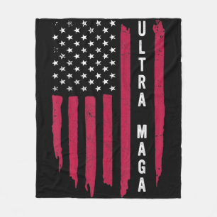 Fantastisk som går ut i USA Black American Flagga Fleecefilt