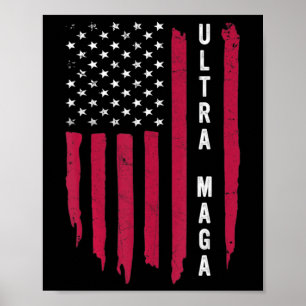 Fantastisk som går ut i USA Black American Flagga Poster