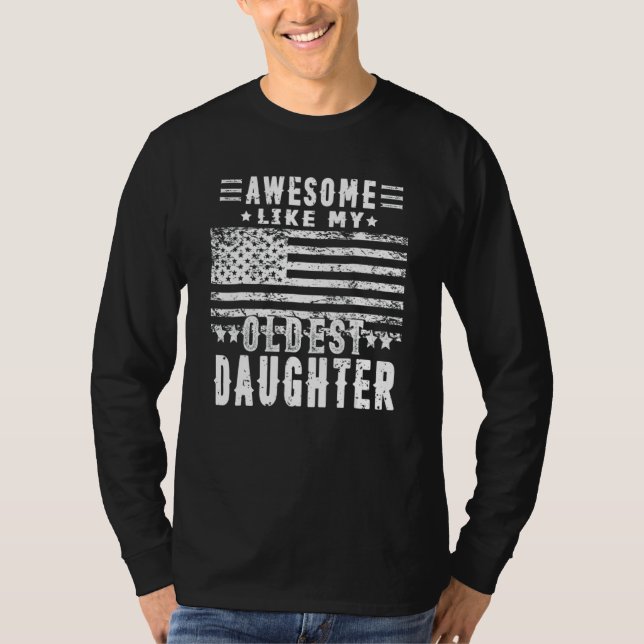 Fantastisk som min äldsta dotter Pappa T Shirt (Framsida)