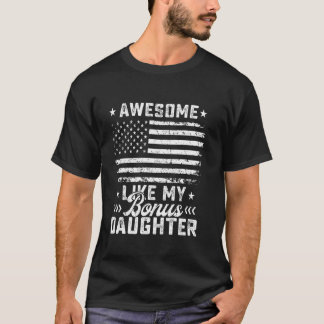 Fantastisk som min Bonusdotter USA flagga 4 juli T Shirt
